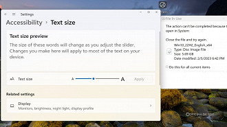 Fontes borradas e texto ilegível. Imagem: Windows Latest/Reprodução Fontes borradas e texto ilegível. Imagem: Windows Latest/Reprodução