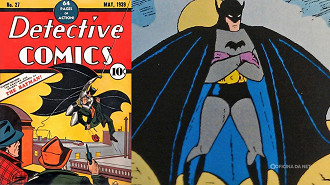 Capa da Detective Comics #27, publicada em maio de 1939, com a primeira aparição do Batman nos quadrinhos Capa da Detective Comics #27, publicada em maio de 1939, com a primeira aparição do Batman nos quadrinhos