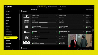 Pluto TV é 100% grátis e tem vários canais. Imagem: Oficina da Net Pluto TV é 100% grátis e tem vários canais. Imagem: Oficina da Net