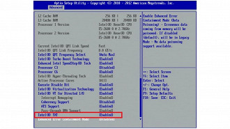 Localize e desative a opção Intel TXT da BIOS. Imagem: Windows Latest/Reprodução Localize e desative a opção Intel TXT da BIOS. Imagem: Windows Latest/Reprodução