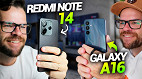 Por mil reais, qual celular comprar? Galaxy A16 5G vs Redmi Note 14 4G?