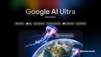 Plano Google AI Ultra com Flow está disponível apenas nos EUA. Imagem: Google/Reprodução Plano Google AI Ultra com Flow está disponível apenas nos EUA. Imagem: Google/Reprodução