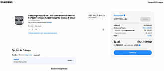 Galaxy Buds3 Pro com 45% de desconto na Samsung. Galaxy Buds3 Pro com 45% de desconto na Samsung.