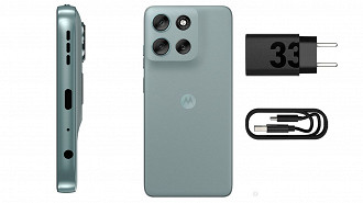 Moto G56 acompanha carregador de 33 W na caixa Moto G56 acompanha carregador de 33 W na caixa