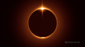 Através de um eclipse, seria possível observar se a luz das estrelas realmente sofrem interferência por causa do Sol. Imagem: Reprodução Através de um eclipse, seria possível observar se a luz das estrelas realmente sofrem interferência por causa do Sol. Imagem: Reprodução