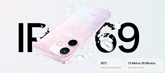 Ele possui proteção com certificação militar e com os selos IP66, IP68 e IP69. Imagem: OPPO/Divulgação Ele possui proteção com certificação militar e com os selos IP66, IP68 e IP69. Imagem: OPPO/Divulgação