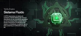 A OPPO desenvolveu um sistema de suaviação a nível de sistema, que otimiza o desempenho do seu smartphone. Imagem: OPPO/Divulgação A OPPO desenvolveu um sistema de suaviação a nível de sistema, que otimiza o desempenho do seu smartphone. Imagem: OPPO/Divulgação