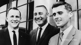 Integrantes da missão Apollo 1(Ed White, Gus Grissom e Roger Chafee). Foto: Keystone/Hulton Archive/Getty Images Integrantes da missão Apollo 1(Ed White, Gus Grissom e Roger Chafee). Foto: Keystone/Hulton Archive/Getty Images