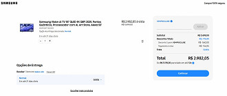 Samsung Vision AI TV 55 QLED 4K com 19% de desconto! Samsung Vision AI TV 55 QLED 4K com 19% de desconto!