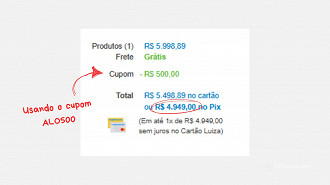 Galaxy S24 Ultra sai por R$ 4.949 no Magalu com o cupom ALO500 Galaxy S24 Ultra sai por R$ 4.949 no Magalu com o cupom ALO500