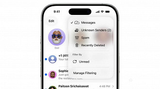 Telefone e Mensagens mais inteligentes. Imagem: Apple/Reprodução Telefone e Mensagens mais inteligentes. Imagem: Apple/Reprodução