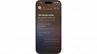 Apple Music com tradução de letras e DJ automático. Imagem: Apple/Reprodução Apple Music com tradução de letras e DJ automático. Imagem: Apple/Reprodução
