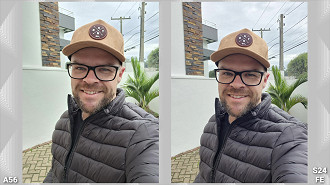 Foto com a câmera de selfie Foto com a câmera de selfie