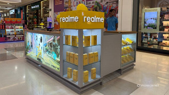 A realme tem várias lojas e quiosques no Brasil. Imagem: Reprodução A realme tem várias lojas e quiosques no Brasil. Imagem: Reprodução