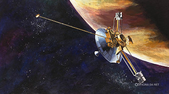 Pioneer 10 torna-se o primeiro objeto feito pelo homem a deixar o Sistema Solar central ao passar além da órbita de Netuno. Imagem: NASA/Reprodução Pioneer 10 torna-se o primeiro objeto feito pelo homem a deixar o Sistema Solar central ao passar além da órbita de Netuno. Imagem: NASA/Reprodução