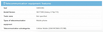 Galaxy Z Flip 7 FE é certificado na Tailândia Galaxy Z Flip 7 FE é certificado na Tailândia