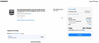 Galaxy Buds3 Pro com 45% de desconto na Samsung. Galaxy Buds3 Pro com 45% de desconto na Samsung.