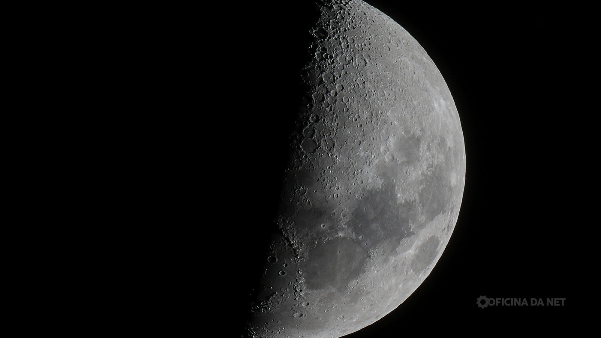 Veja como está a Lua hoje. Imagem: Oficina da Net