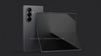 Renderizações CAD mostram o design do novo Z Fold 7 (Imagem: @OnLeaks)