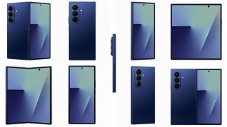 Galaxy Z Fold 7 na cor azul, uma das grandes novidades da Samsung enste ano Galaxy Z Fold 7 na cor azul, uma das grandes novidades da Samsung enste ano