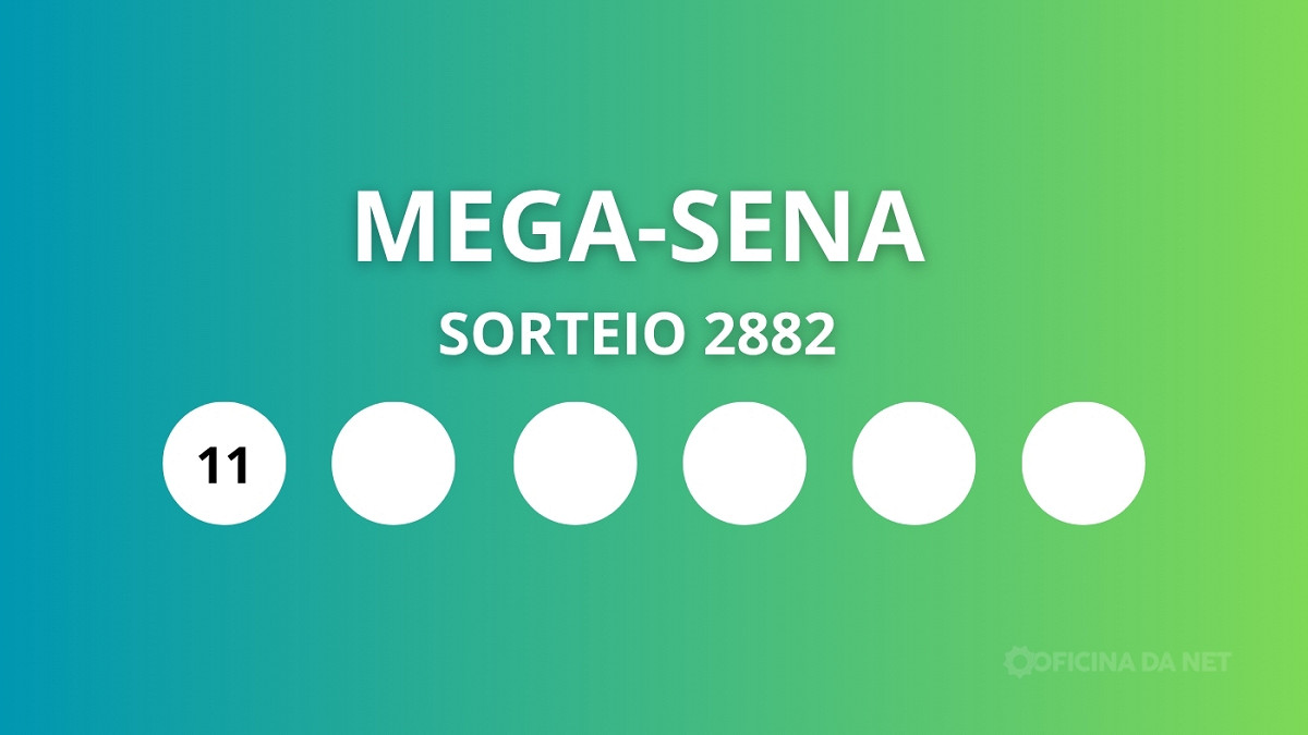 Veja o resultado da Mega-Sena 2882. Imagem: Oficina da Net