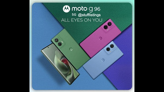 Pôster revela trÊs das quatro opções de cores do Moto G96.