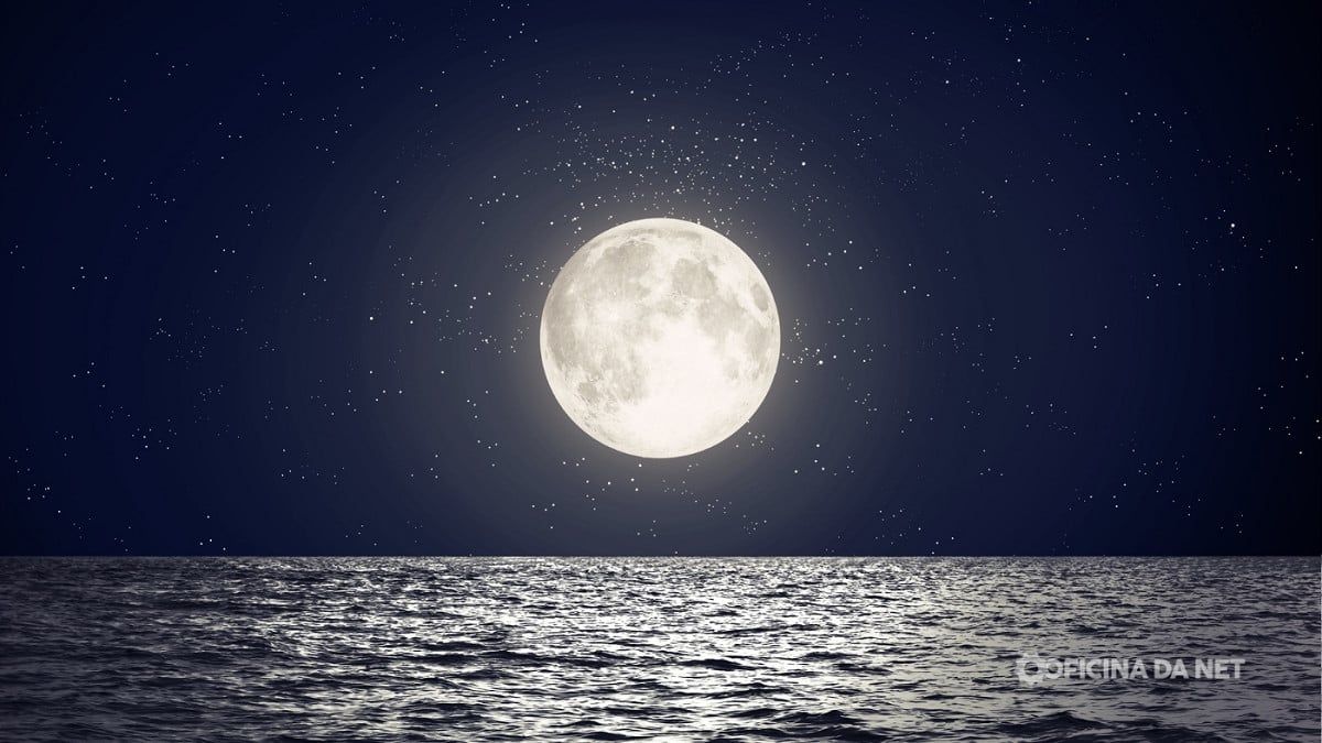 Veja como está a Lua hoje. Imagem: Oficina da Net