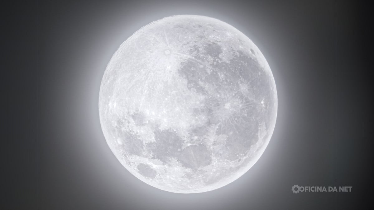 Veja como está a Lua hoje. Imagem: Oficina da Net