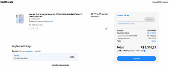 Galaxy S24 FE 5G com 41% de desconto nessa semana na Samsung. Galaxy S24 FE 5G com 41% de desconto nessa semana na Samsung.