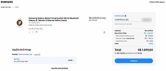 Galaxy Watch7 de 40mm com Bluetooth está com quase 60% de desconto direto na Samsung! Galaxy Watch7 de 40mm com Bluetooth está com quase 60% de desconto direto na Samsung!