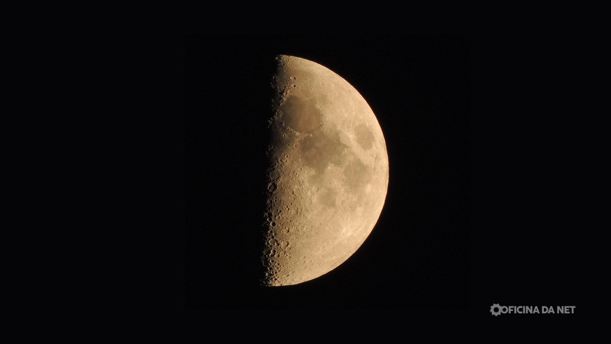 Veja como está a Lua hoje. Imagem: Oficina da Net