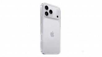 iPhone 17 Pro na cor branca com efeito vidro líquido. Imagem: Apple/Reprodução