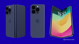 Suposto formato do iPhone Fold. Imagem: Reprodução