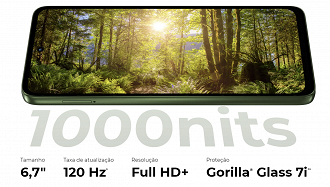 A sua tela também impressiona bastante pela categoria, além de contar com proteção Gorilla Glass da Corning. A sua tela também impressiona bastante pela categoria, além de contar com proteção Gorilla Glass da Corning.