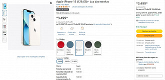 Apple iPhone 13 na versão de 128 GB por 3.499 na Amazon! Apple iPhone 13 na versão de 128 GB por 3.499 na Amazon!