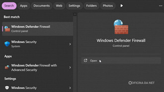 Firewall do Windows apresenta falha silenciosa. Imagem: Reprodução Firewall do Windows apresenta falha silenciosa. Imagem: Reprodução
