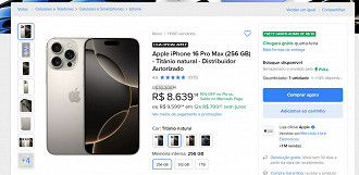 Apple iPhone 16 Pro Max está com 16% de desconto no Mercado Livre! Apple iPhone 16 Pro Max está com 16% de desconto no Mercado Livre!