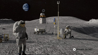Programa Artemis pretende levar o homem de volta á Lua. Imagem: NASA/Reprodução Programa Artemis pretende levar o homem de volta á Lua. Imagem: NASA/Reprodução