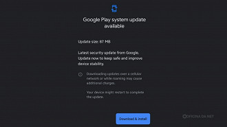 Atualização de julho do Google Play Systems. Imagem: Reprodução Atualização de julho do Google Play Systems. Imagem: Reprodução