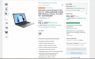 Lenovo Ideapad 1i com processador Intel Core i5, 512GB de SSD e 8GB de RAM em oferta no Mercado Livre! Lenovo Ideapad 1i com processador Intel Core i5, 512GB de SSD e 8GB de RAM em oferta no Mercado Livre!