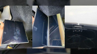 Tela do Galaxy Z Fold 7 quebra no primeiro uso. Imagem: Reprodução Tela do Galaxy Z Fold 7 quebra no primeiro uso. Imagem: Reprodução