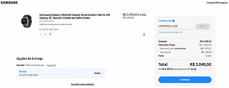 Galaxy Watch8 Classic 46mm LTE com 32% de desconto Galaxy Watch8 Classic 46mm LTE com 32% de desconto