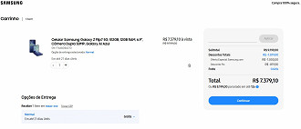 Oferta da Samsung tem 20% off no Galaxy Z Flip7. Oferta da Samsung tem 20% off no Galaxy Z Flip7.