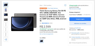 Samsung Galaxy Tab S9 FE de 128GB Samsung Galaxy Tab S9 FE de 128GB