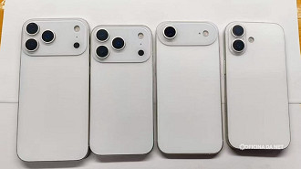 Suposto visual da linha iPhone 17 que deve chegar em 9 de setembro. Imagem: Reprodução Suposto visual da linha iPhone 17 que deve chegar em 9 de setembro. Imagem: Reprodução