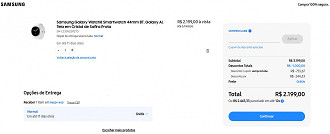 Galaxy Watch8 44mm Bluetooth em oferta na loja oficial da Samsung!