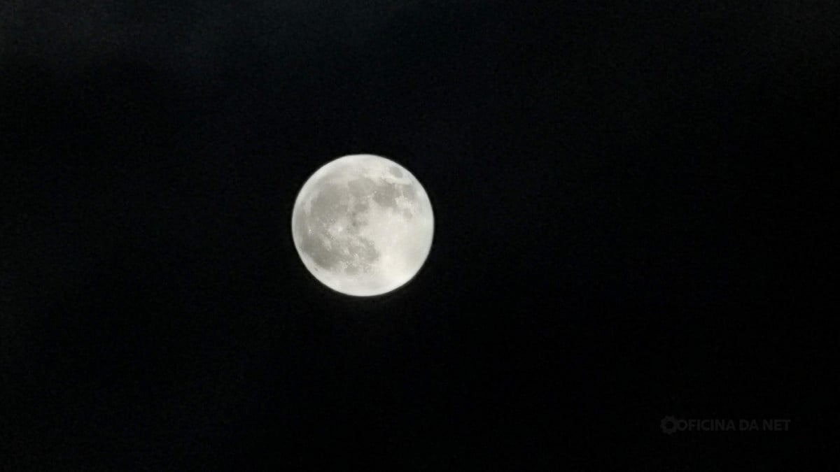 Veja como está a Lua hoje. Imagem: Oficina da Net