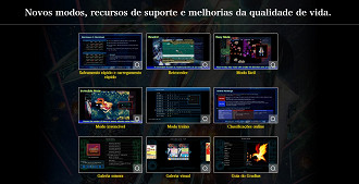 Novos modos e recursos do jogo Gradius Origins. Imagem: Reprodução Novos modos e recursos do jogo Gradius Origins. Imagem: Reprodução