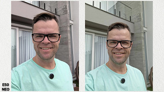 Edge 50 Neo vs Galaxy A55 - Câmera Selfie Edge 50 Neo vs Galaxy A55 - Câmera Selfie