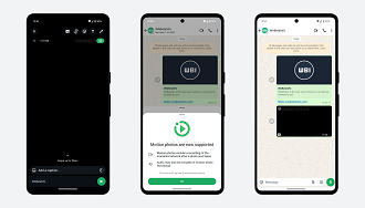 WhatsApp agora suporta fotos com movimento (Imagem: Reprodução/WABetaInfo) WhatsApp agora suporta fotos com movimento (Imagem: Reprodução/WABetaInfo)